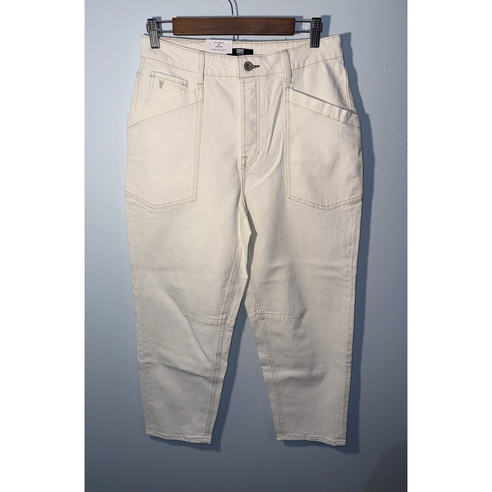FRYE‎ Women's Barrel Jean Denim Bone 5-Pocket Button Fly Jeans NEW NWT Size 4